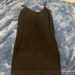 Black fitted spaghetti top